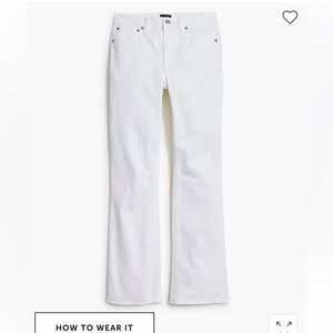 J. Crew Flare crop white jean in signature stretch*